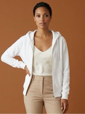 NWT APX Unisex White Zip-Up Hoodie Jacket - Size 3XL